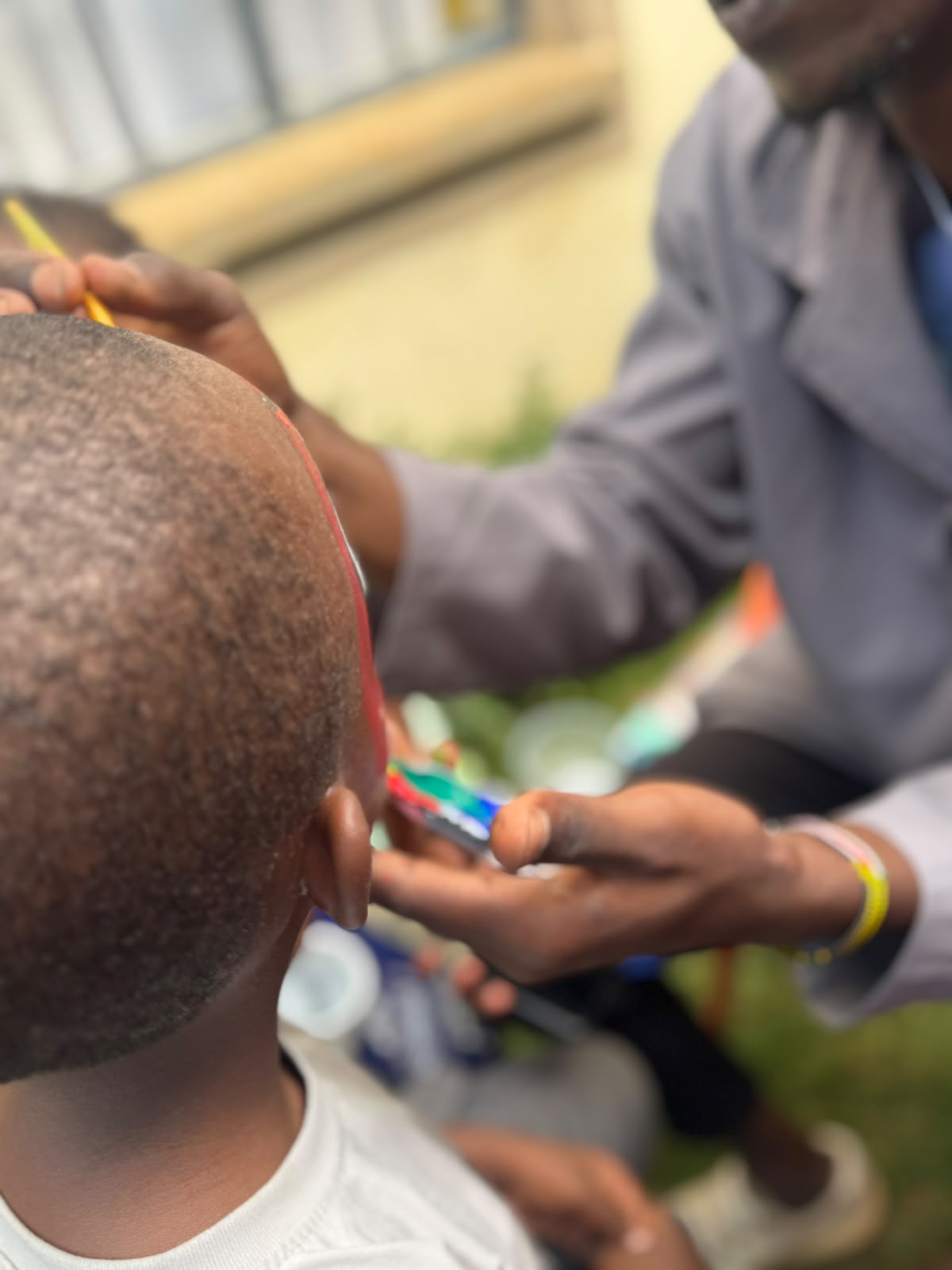 Facepainting in action.